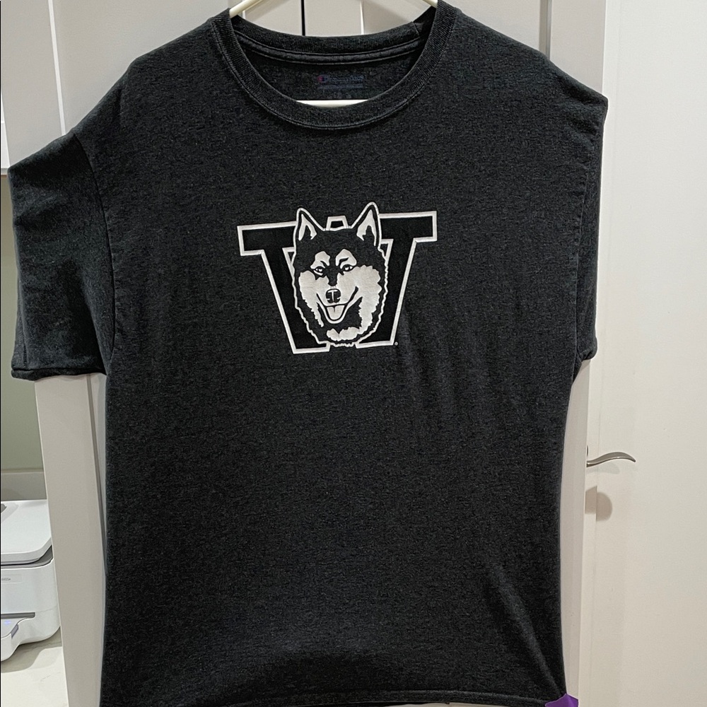 Dark Gray T-Shirt with Husky Logo